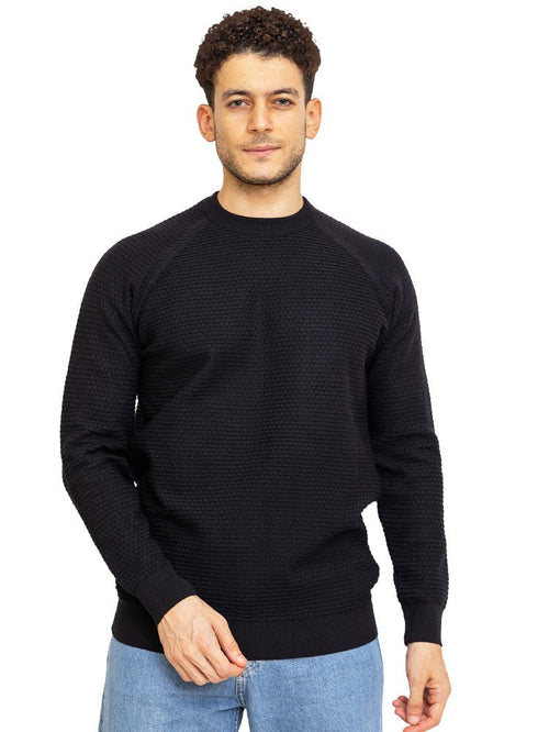 Black - Design 00104 BS - Round Pullover - Khotwh
